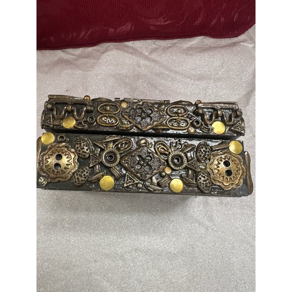 UNIQUE‎ VINTAGE TRINKET BOX A LITTLE OF ALL 4.5 X 3.5 (1505) - Picture 6 of 10